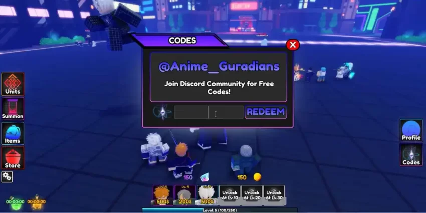 Como Resgatar Códigos Anime Guardians Roblox