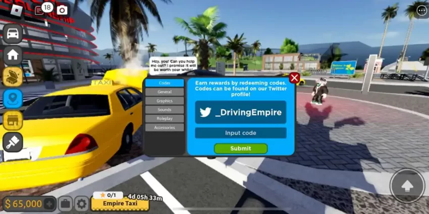Como Resgatar Códigos Driving Empire Roblox