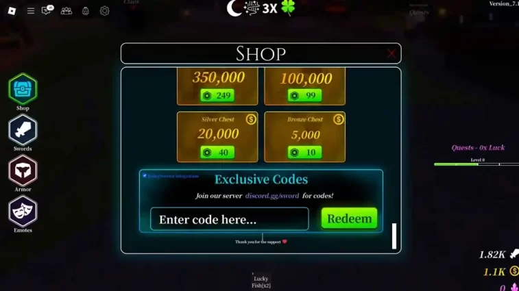 Como Resgatar Códigos Sword League Roblox