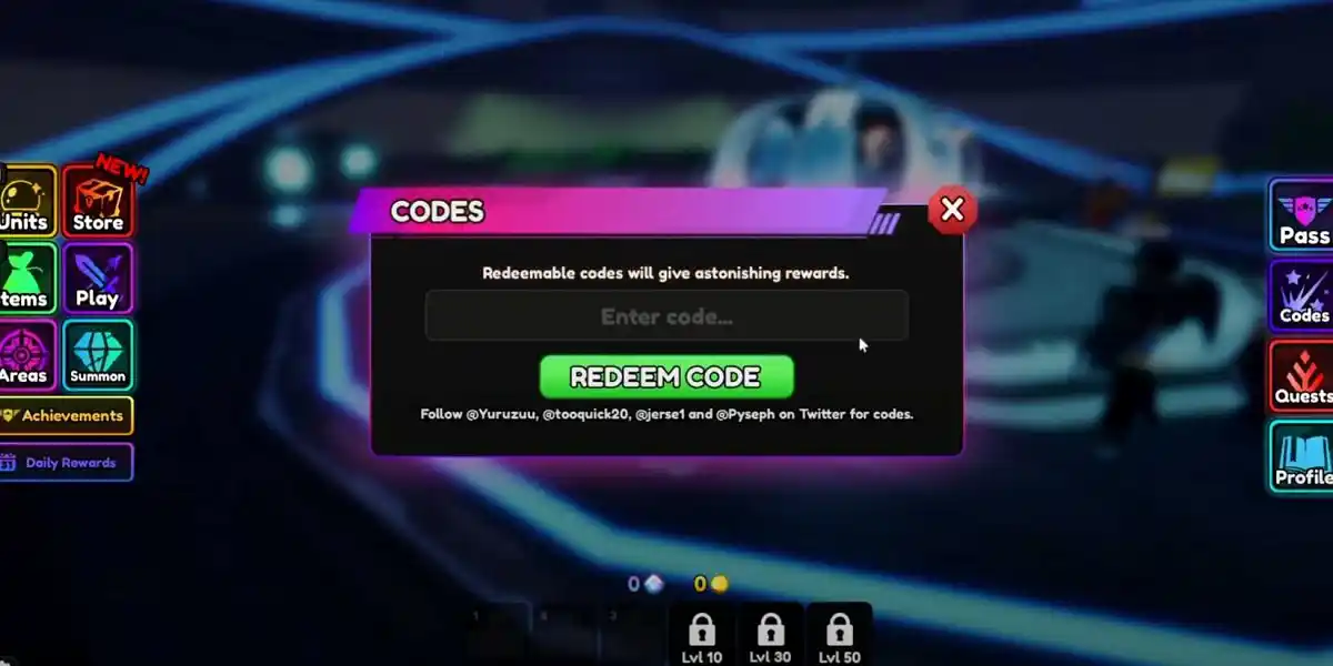 como resgatar Códigos Anime Vanguards Roblox