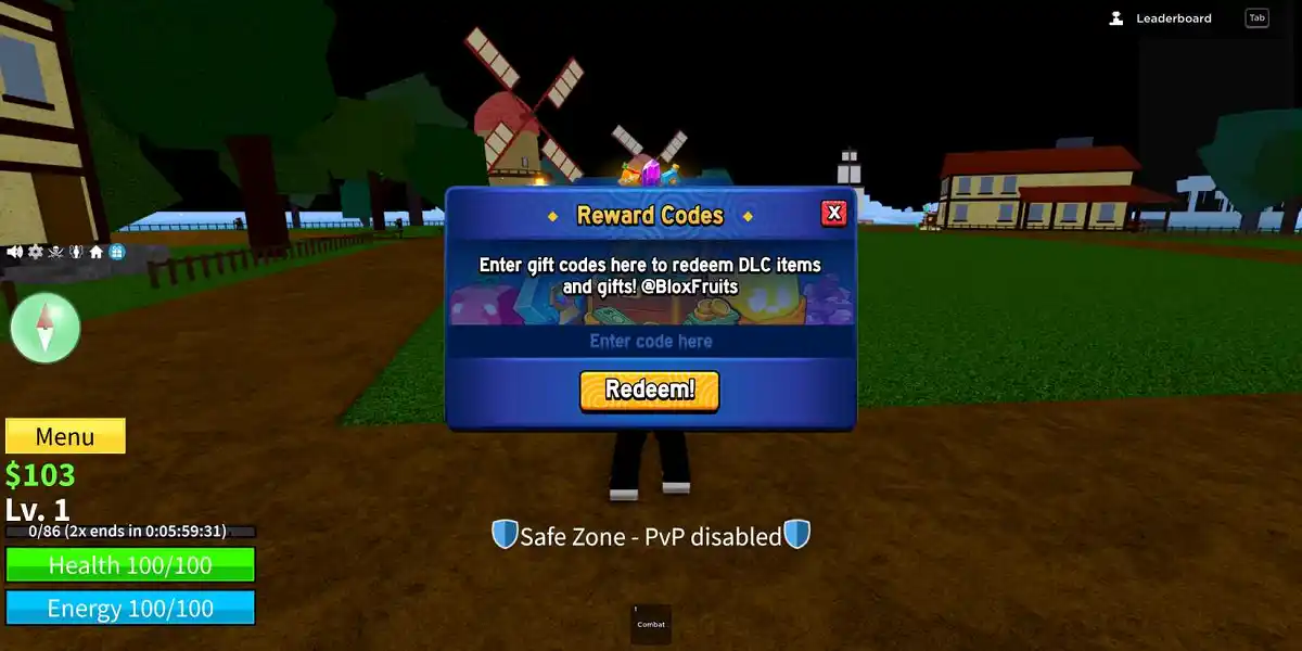 como resgatar códigos Blox Fruits Roblox