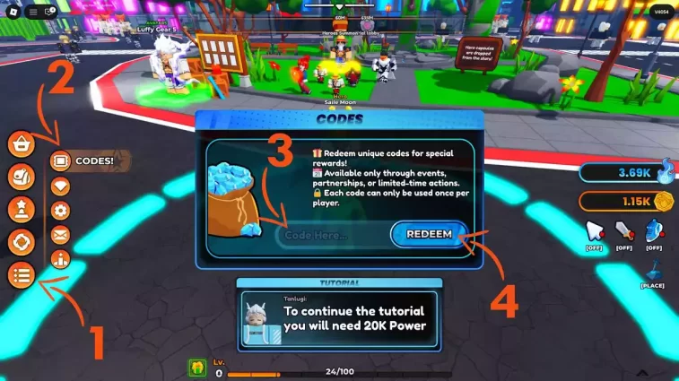 Como Resgatar Códigos Anime Advance Roblox