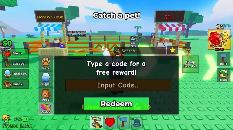 Como Resgatar Códigos Catch and Tame Roblox
