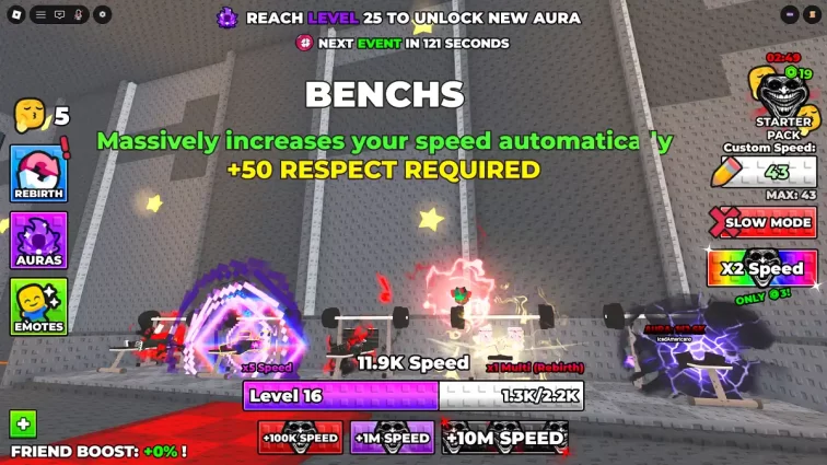 Como Resgatar Códigos +1 Aura Speed Escape Roblox