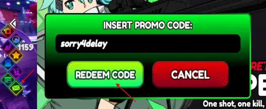 Como Resgatar Códigos Anime Overload Roblox tela
