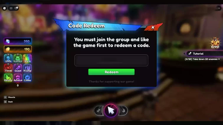 Como Resgatar Códigos Anime Tactical Simulator Roblox Tela